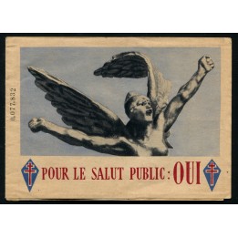 Lot A3618 - N°669 - Carnet Pour le Salut Public