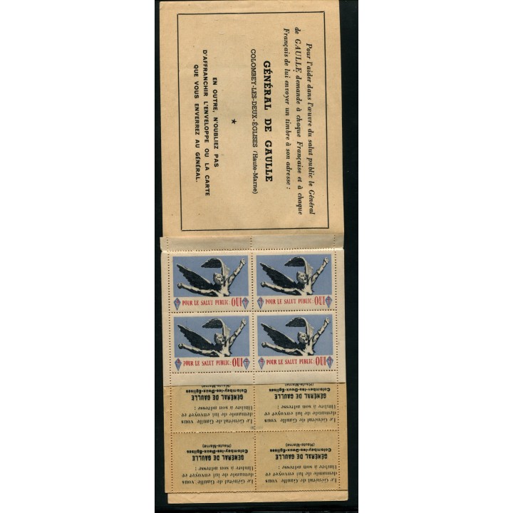 Lot A3618 - N°669 - Carnet Pour le Salut Public