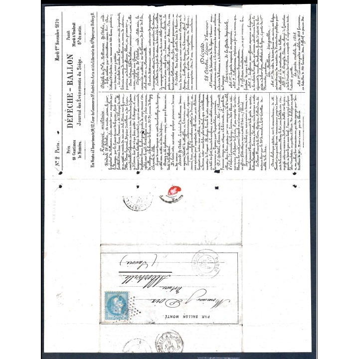 Lot A4094 - Dépêche - Ballon - N°2 - Oblitéré Qualité TB