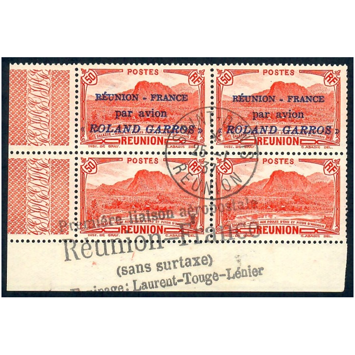 Lot A7750 - Réunion - Poste aérienne - N°PA1 - Oblitéré Qualité TB