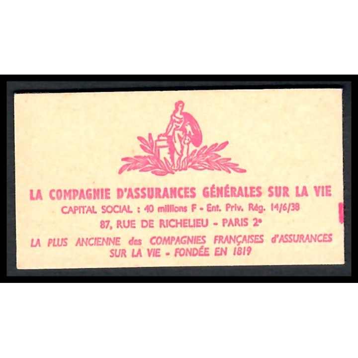 Lot A6431 - Carnets publicitaires - N°1263-C2 - Neuf ** Luxe