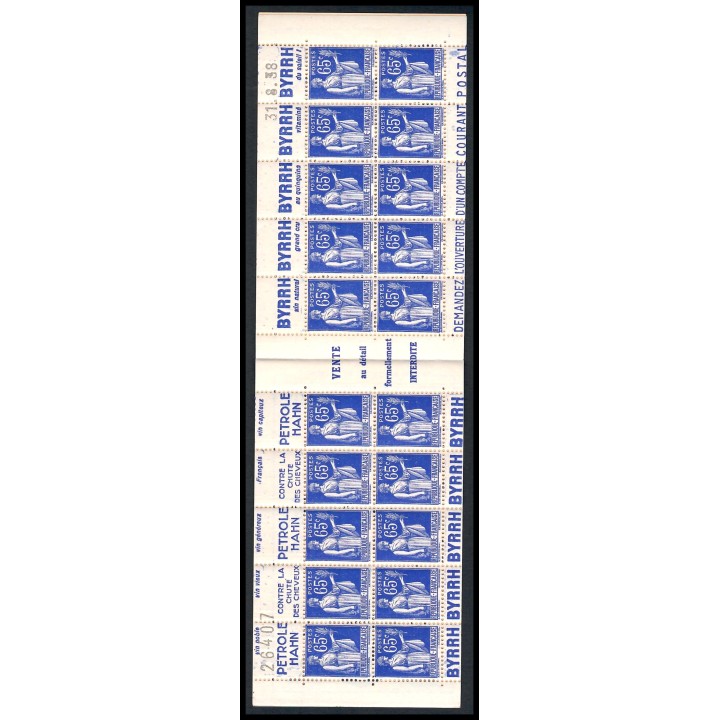 Lot A6407 - Carnets publicitaires - N°365-C4 - Neuf ** Luxe