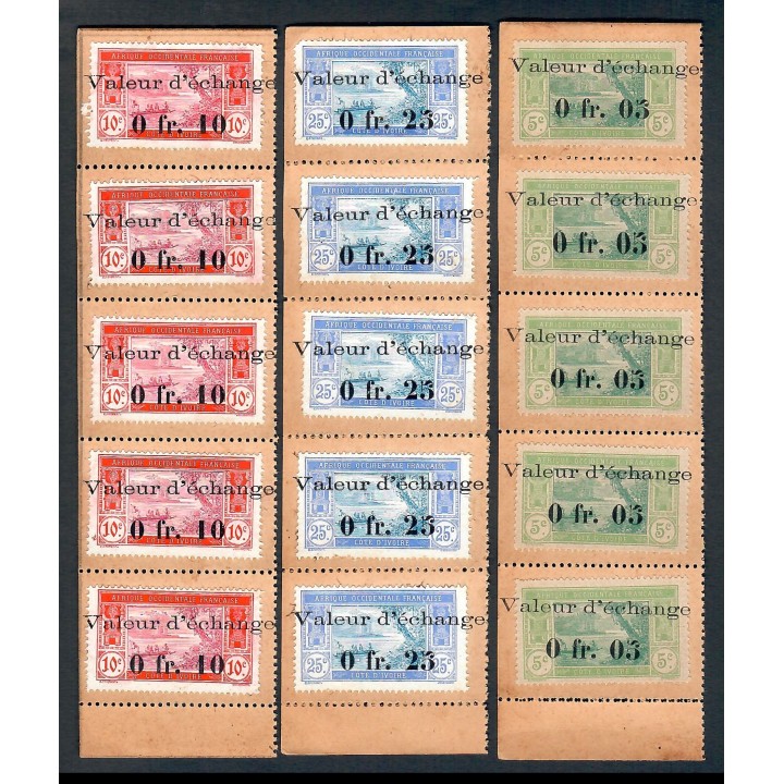 Lot A7688 - Côte d’Ivoire - Timbres monnaies - Signé Scheller
