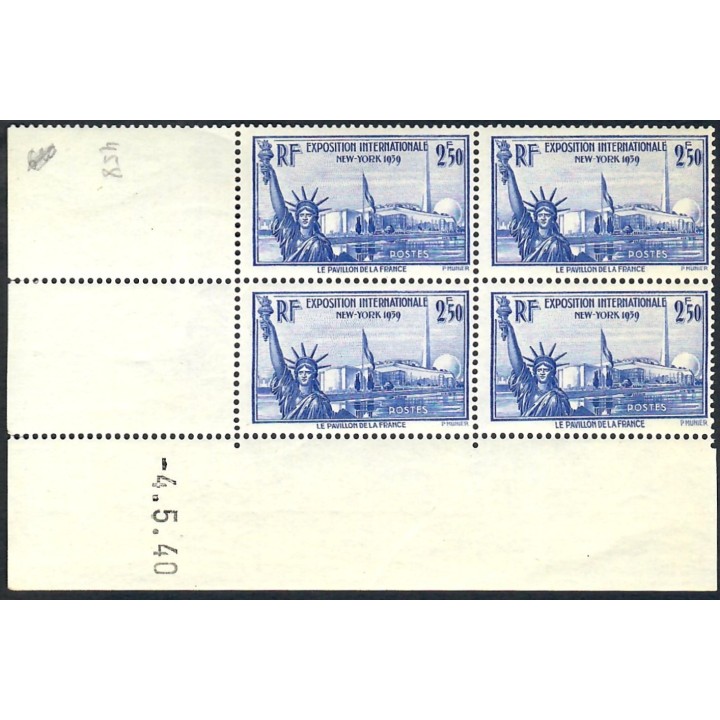 Lot L220 - Poste - N°458 - Neuf ** Luxe