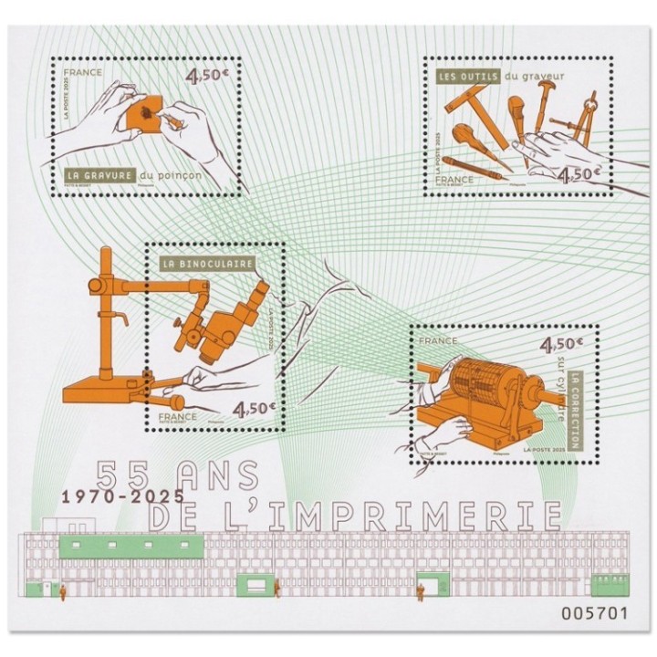 Feuillet F5907 55 ans de l'imprimerie