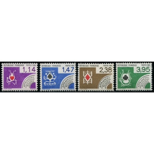 Préoblitéré N°182-185