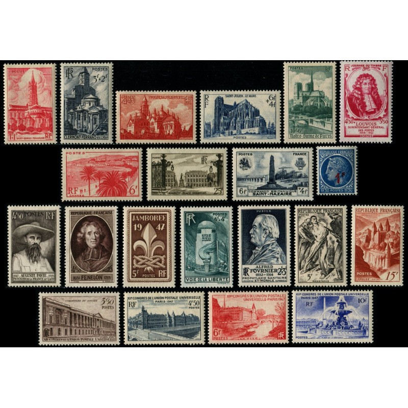 Collection Complète De Timbres De France Année 1947 - Neufs, Non Oblitérés - Pour Philatélistes Et Collectionneurs