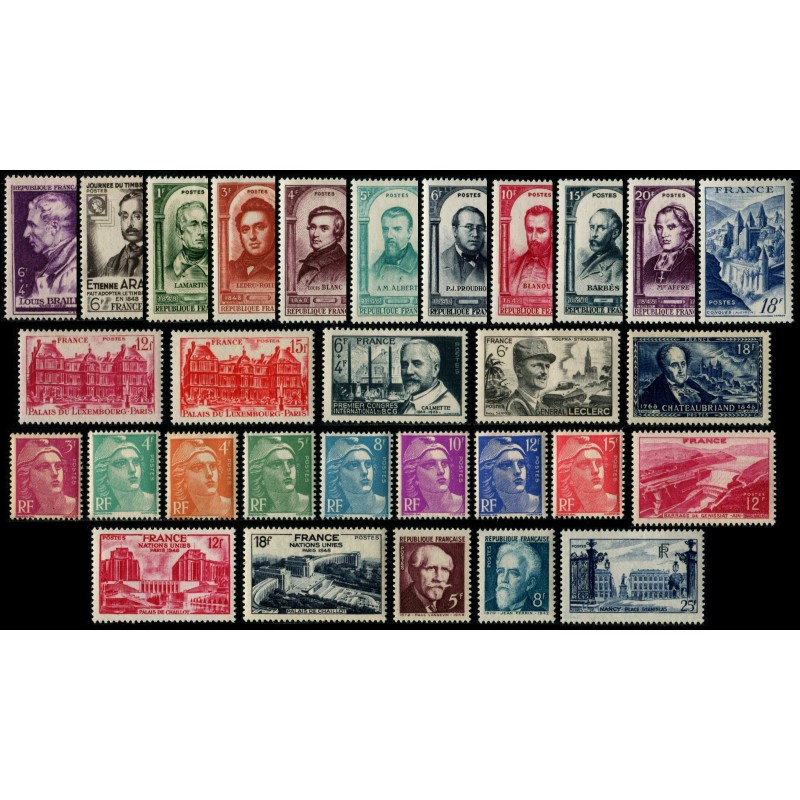 ISB COLLECTION – Timbres De France 1946, Année Complète, Neufs, Pour Philatélistes Et Collectionneurs