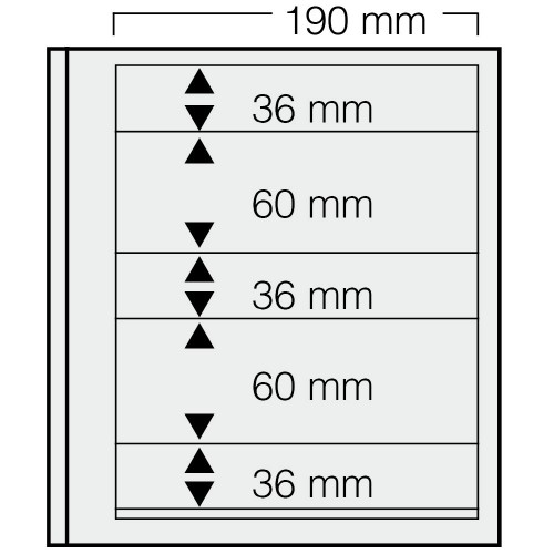 Feuilles "Spécial Dual"- 35 Bandes - 36,60,36,60,36mm - Paquet de 5