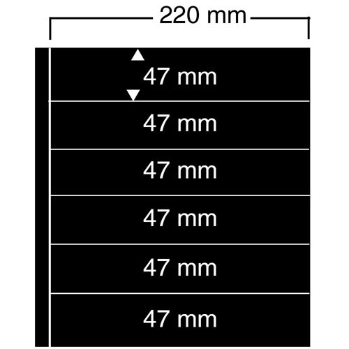 Feuilles "Compact A4" - 6 Bandes