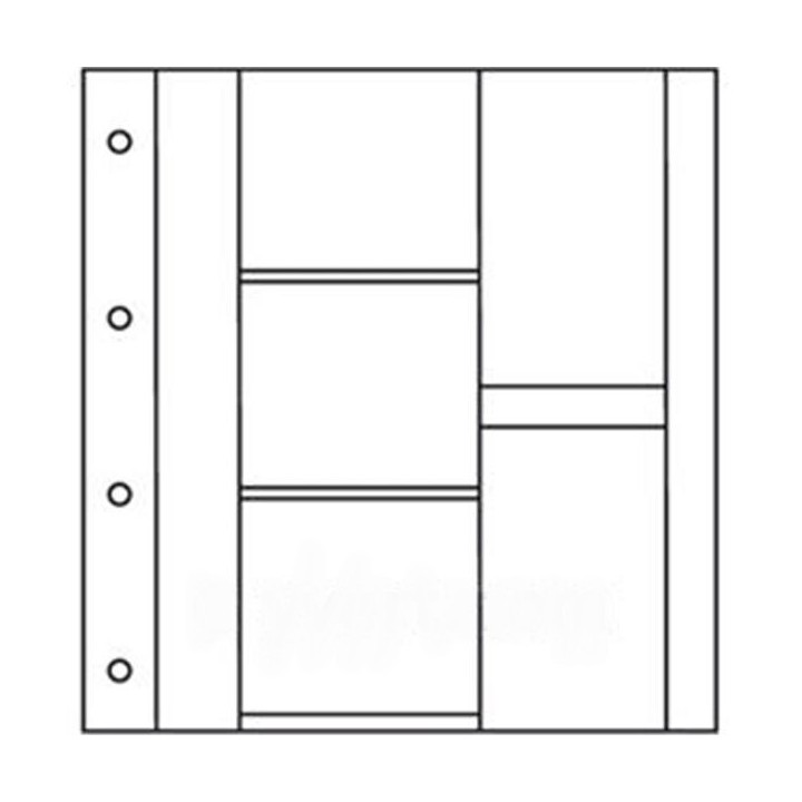 Recharges Album Cartes Postales  LUXE : 3 cases horizontales + 2 verticales (Cartes anciennes)