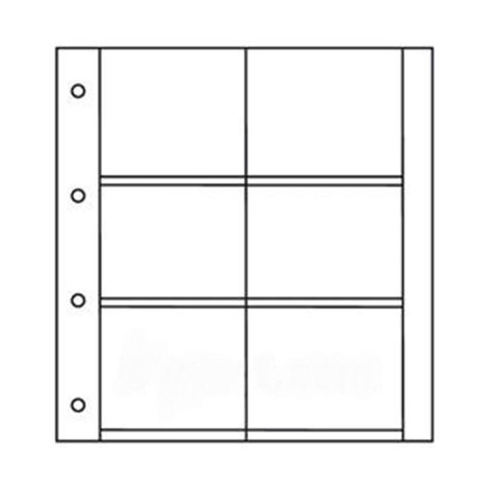 Recharges Album Cartes Postales  LUXE : 6 cases horizontales (Cartes anciennes)