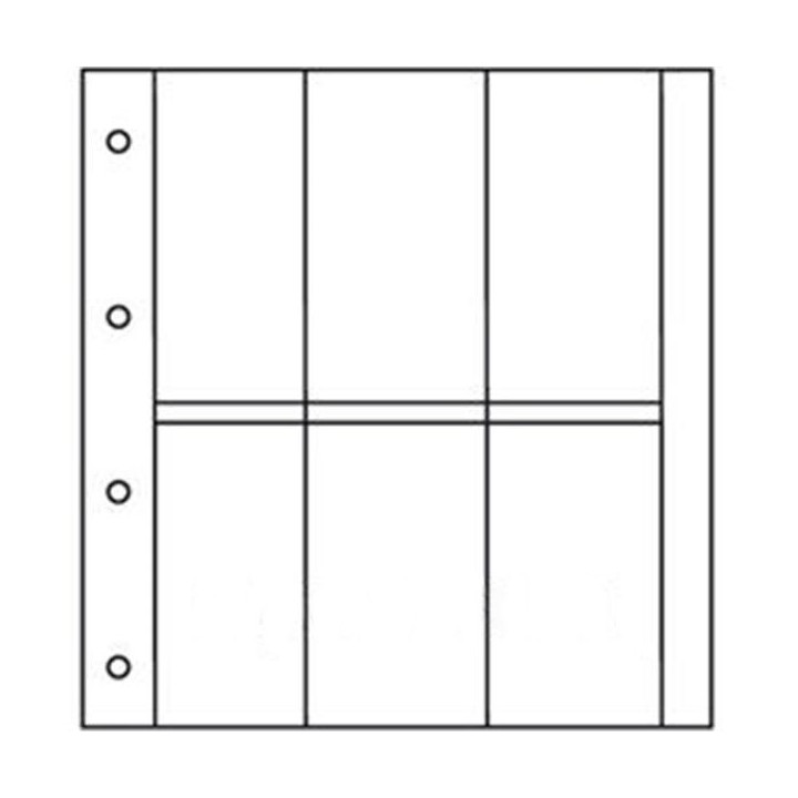 Recharges Album Cartes Postales  LUXE : 6 cases verticales (Cartes anciennes)