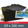 Pochettes simple soudure - Lxh:69x266mm (Fond noir)
