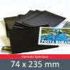 Pochettes simple soudure - Lxh:74x235mm (Fond noir)
