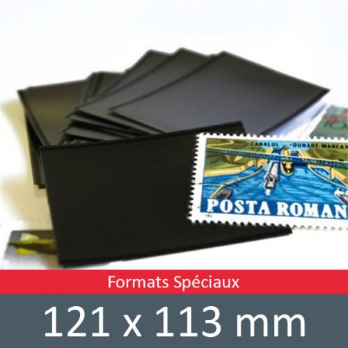 Pochettes simple soudure - Lxh:121x113mm (Fond noir)