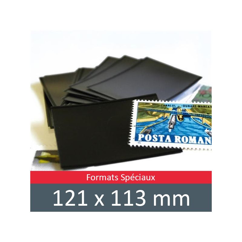 Pochettes simple soudure - Lxh:121x113mm (Fond noir)