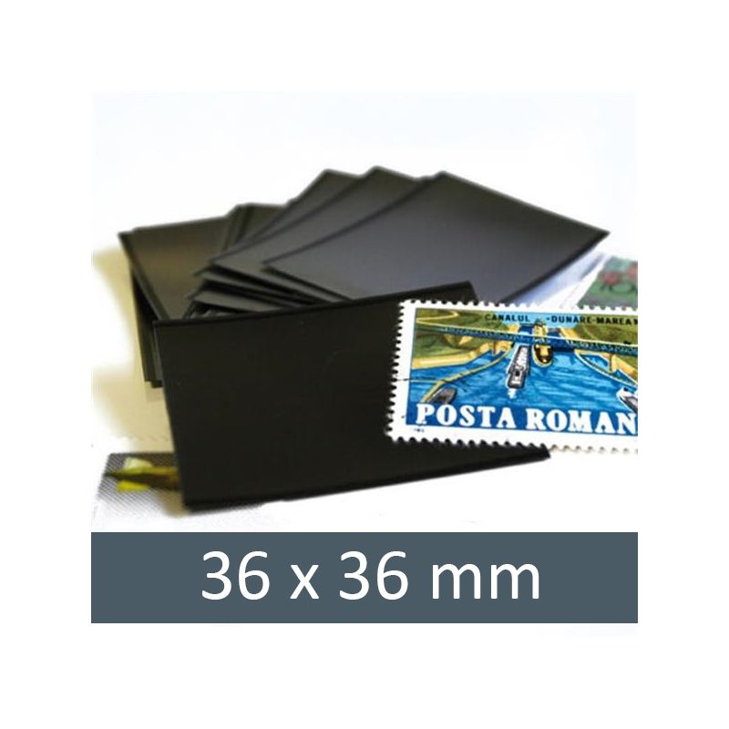 Pochettes double soudure - Lxh:36x36mm (Fond noir)