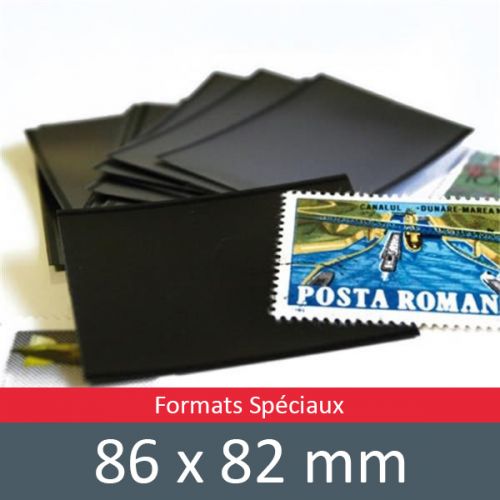 Pochettes double soudure - Lxh:86x82mm (Fond noir)