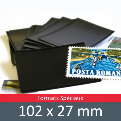 Pochettes double soudure - Lxh:102x27mm (Fond noir)