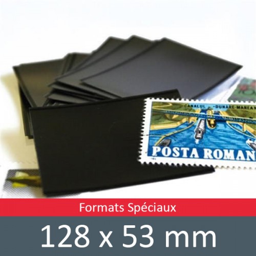 Pochettes double soudure - Lxh:128x53mm (Fond noir)