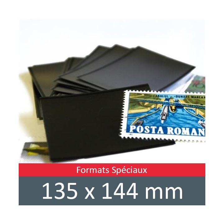 Pochettes double soudure - Lxh:135x144mm (Fond noir)