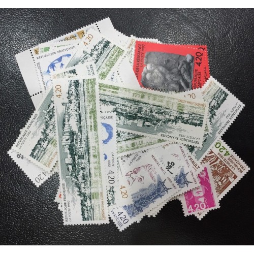 Lot de faciale 100 timbres à 4,20 Francs