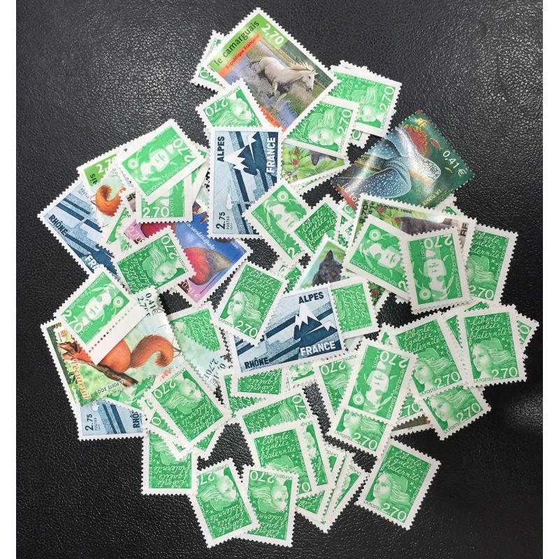 Lot de faciale 100 timbres à 2.70 Francs