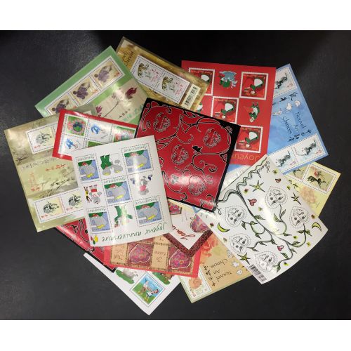 Lot de faciale 100 timbres TVP Rouge 20g - En Blocs