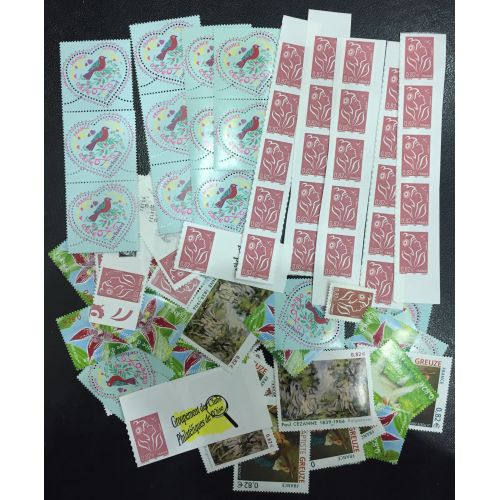 Lot de faciale 100 timbres de 0,82€ (82€)