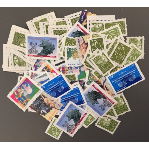 Lot de faciale 100 timbres de 0,70€ (70€)