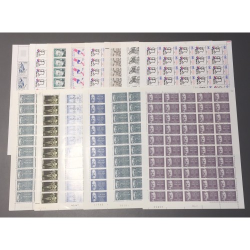 Lot de faciale en feuilles 1000 timbres à 1,90 Francs