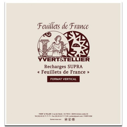 Pages d'albums pour "Feuillets de France" - Format Vertical