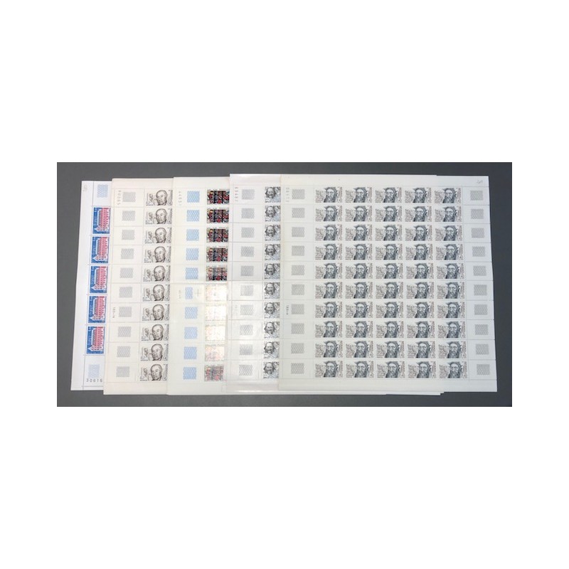 Lot de faciale en feuilles 3825 timbres à 1,40 Franc