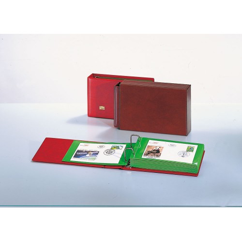 Album pour enveloppes et timbres + 20 feuilles - fond vert
