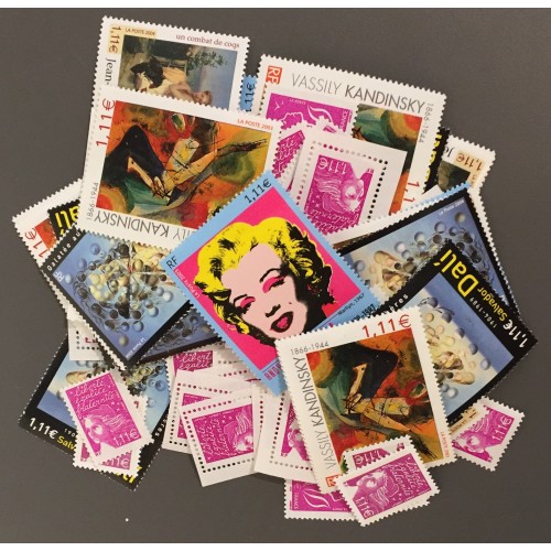 Lot de faciale 100 timbres à 1,11€ pour Affranchissement