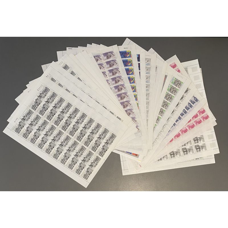 Lot de faciale 935 timbres à 3,70 Francs en Feuilles
