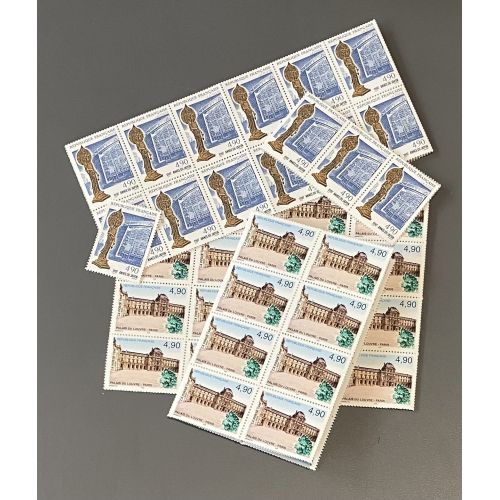 Lot de faciale 100 timbres à 4,90 Francs