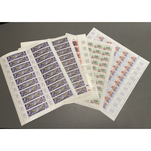 Lot de faciale 1000 timbres à 4,40 Francs en Feuilles