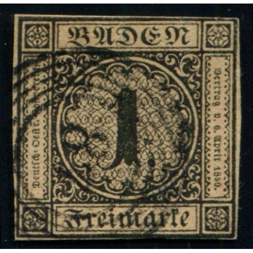 Lot A3791 - Allemagne Bade - N°1 Obl