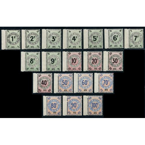 Lot A4293 - Petit colis Postaux - N°1/19 **