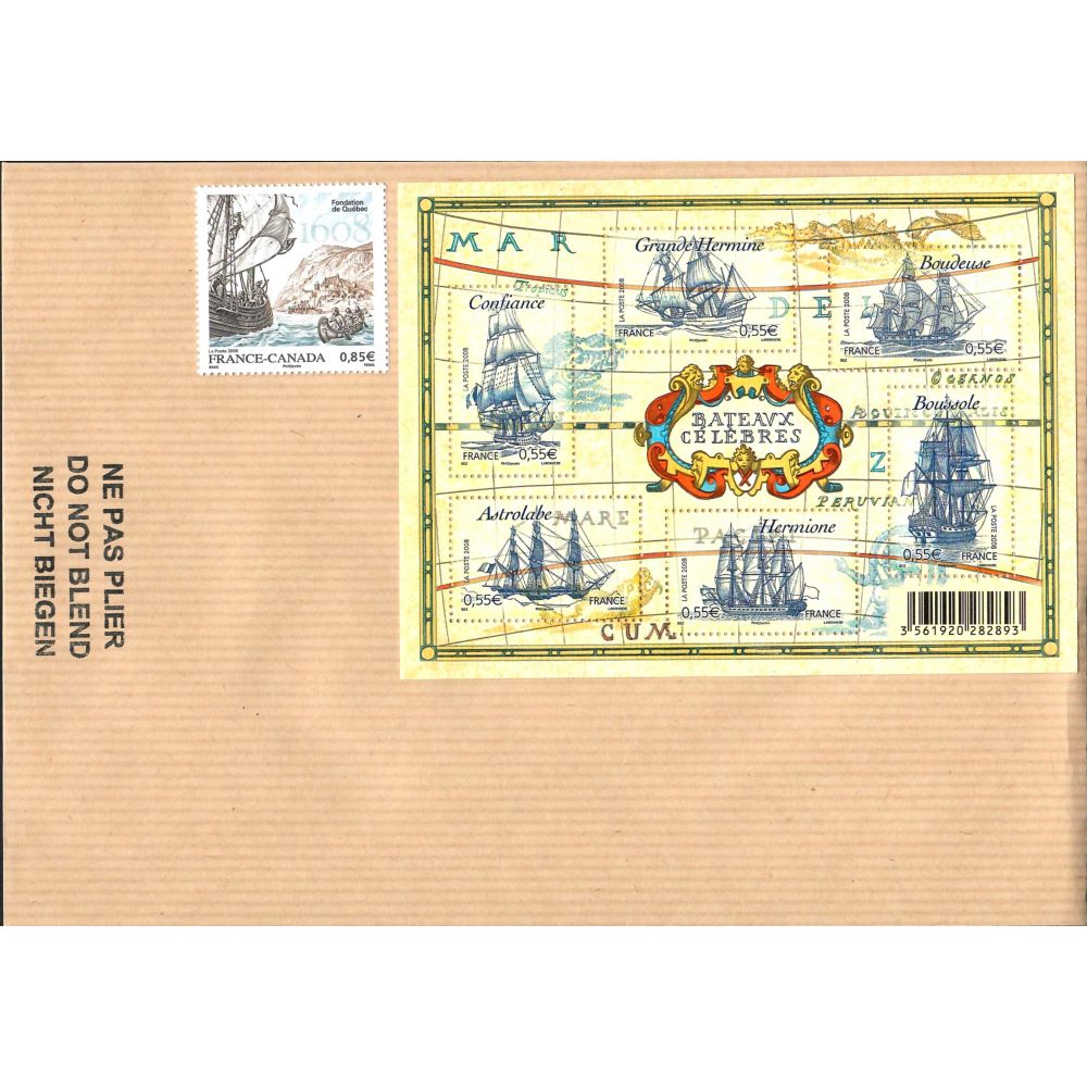 50 Lettres Internationale 100g (4,15€) Pack de timbre pour