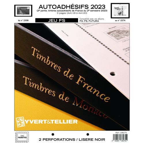 NOUVEAUTE - Jeux FS France Autoadhésifs 2023 2e Semestre