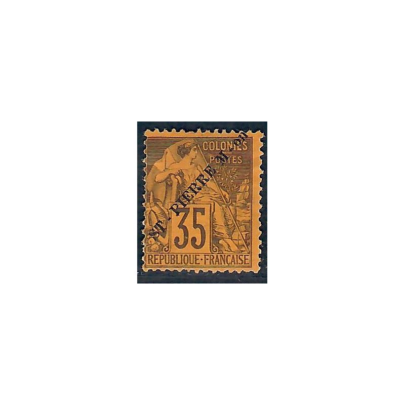 Lot A5602 - Saint Pierre et Miquelon - N°37 Neuf (*) sans gomme