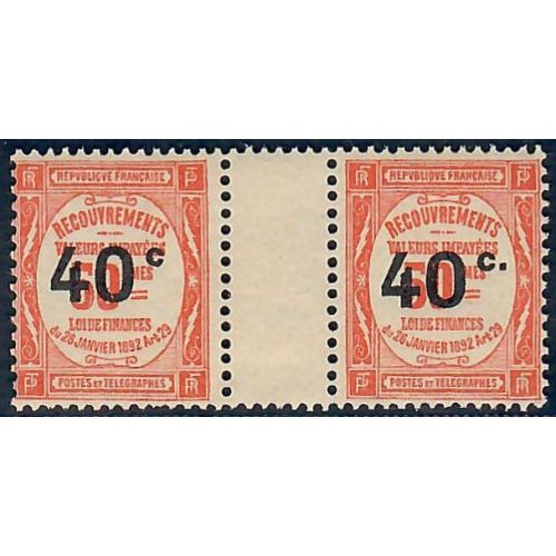 Lot A5932 - Taxe - N°50a Neuf ** Luxe