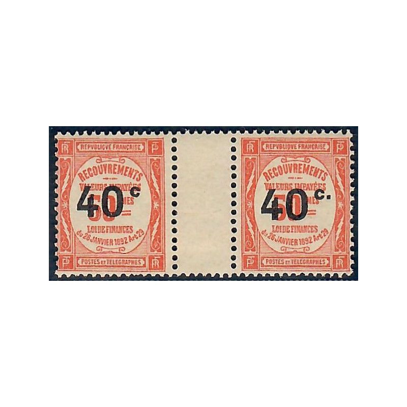 Lot A5932 - Taxe - N°50a Neuf ** Luxe