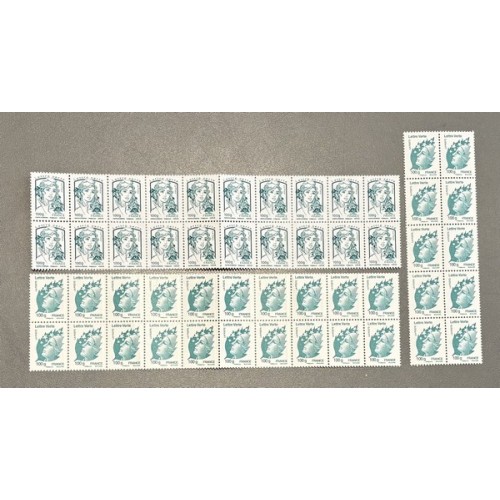 Lot de faciale 100 timbres TVP rouge 100g (3,10€) Tarif 2026
