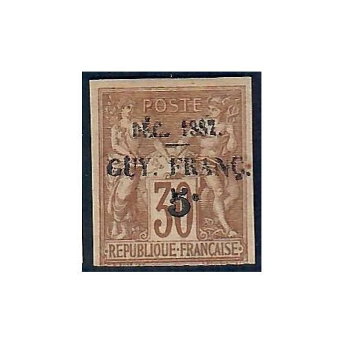 Lot A6579 - Guyane - N°7 - Neuf (*) sans gomme