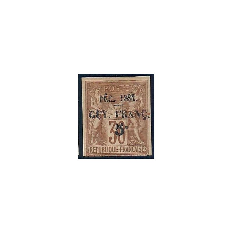 Lot A6579 - Guyane - N°7 - Neuf (*) sans gomme