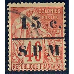 Lot A6657 - St Pierre et Miquelon - N°14 - Oblitéré Qualité TB